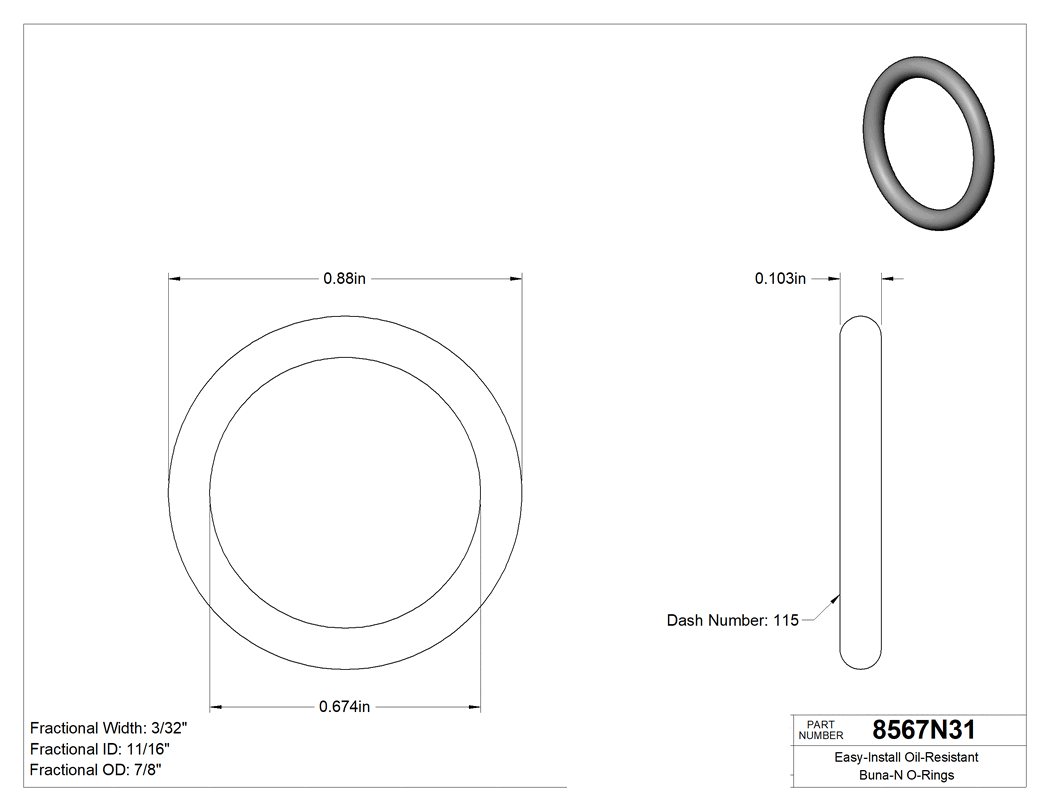 Technical drawing - 8567N31
